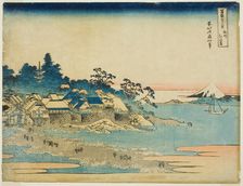 Enoshima in Sagami Province (Soshu Enoshima), from the series "Thirty-six Views of...c. 1830/33. Creator: Hokusai