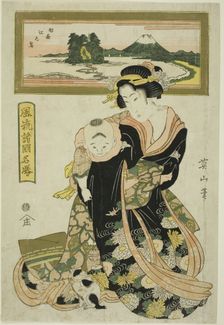 Enoshima in Sagami Province (Soshu Enoshima), fron the series "Elegant Famous..., early 19th cent. Creator: Kikukawa Eizan