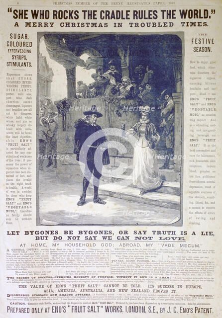 Eno's Fruit Salt advertisement, 1889. Artist: Unknown