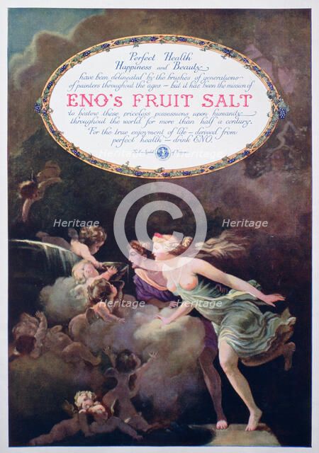 Eno's Fruit Salt advertisement, 1920. Artist: Unknown