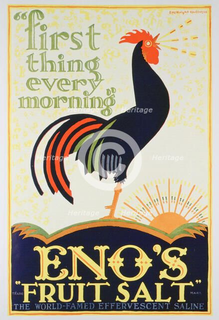 Eno's Fruit Salt advertisement, 1924.Artist: Edward McKnight Kauffer