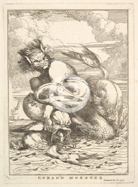 Enrag'd Monster, December 8, 1778. Creator: John Hamilton Mortimer.