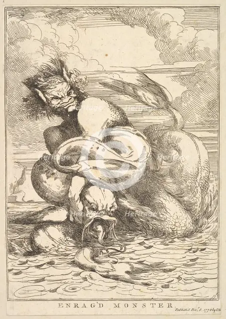 Enrag'd Monster (from Fifteen Etchings Dedicated to Sir Joshua Reynolds), December 8, 1778. Creator: John Hamilton Mortimer.