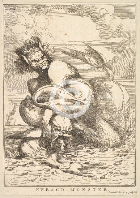 Enrag'd Monster (from Fifteen Etchings Dedicated to Sir Joshua Reynolds), December 8, 1778. Creator: John Hamilton Mortimer.