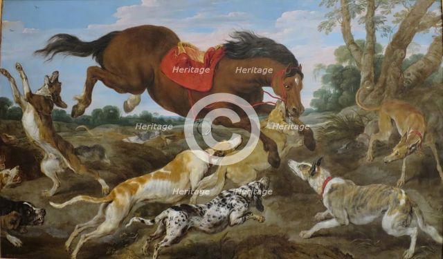 Enraged Horse, 1630. Creators: Jan Wildens, Paul de Vos.
