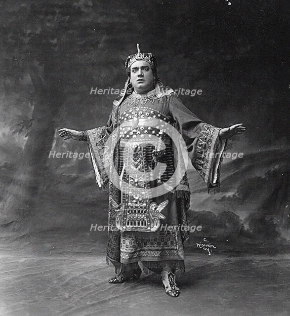 Enrico Caruso (1873-1921) as Radamès in Opera Aida by Giuseppe Verdi, 1910.