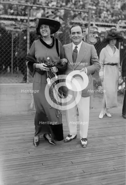 Enrico Caruso & wife, 1918. Creator: Bain News Service.