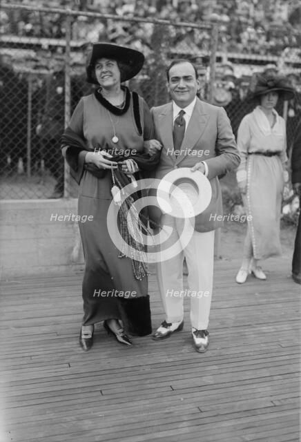 Enrico Caruso & wife, 1918. Creator: Bain News Service.