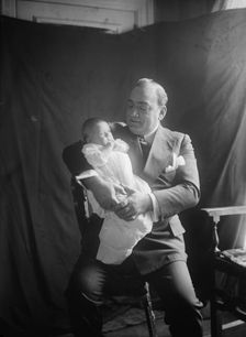 Enrico Caruso with his daughter Gloria, 1919. Creator: Bain News Service