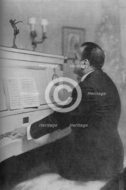 'Enrico Caruso - Italy's Famous Tenor at the Piano', c1925. Artist: Unknown.