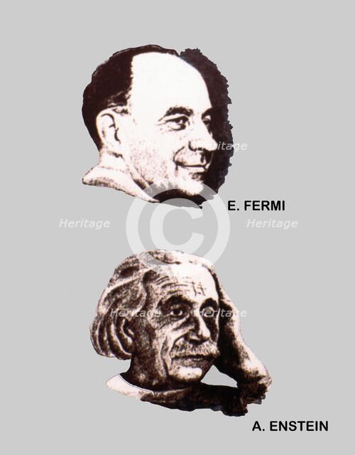 Enrico Fermi (1901-1954), Albert Einstein (1879-1955), physical.
