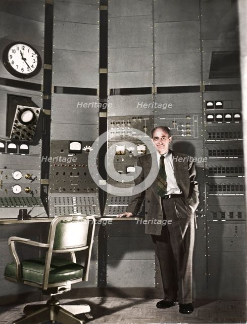 Enrico Fermi, Italian-born American nuclear physicist, c1942. Artist: Unknown.