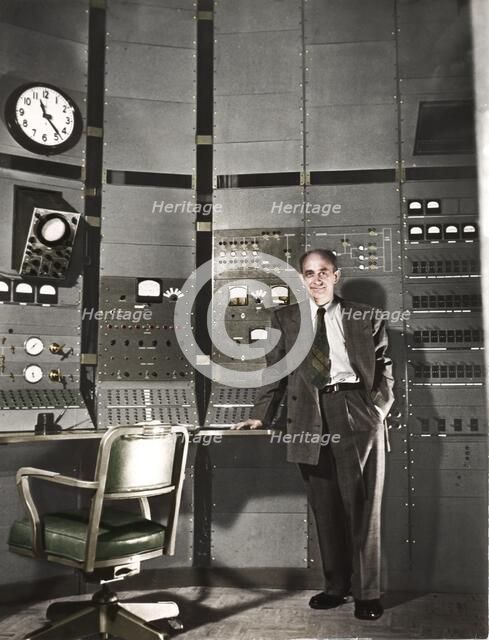 Enrico Fermi, Italian-born American nuclear physicist, c1942. Artist: Unknown.