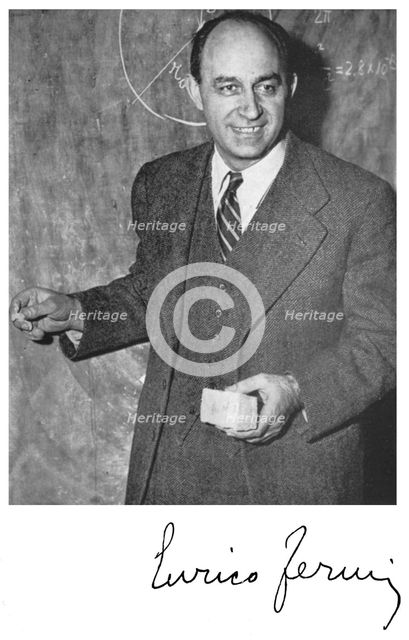 Enrico Fermi, Italian-born American nuclear physicist. Creator: Unknown.