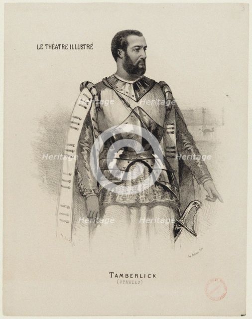 Enrico Tamberlik (1820-1889) as Otello in opera Otello by Giuseppe Verdi, 1868-1870.