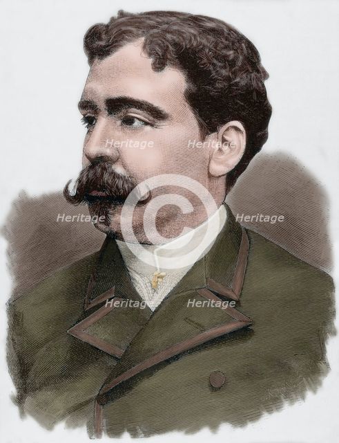 Enrique Kubly Arteaga (1855-1904), Uruguayan writer, politician and philosopher, 1885.  Creator: Capuz.