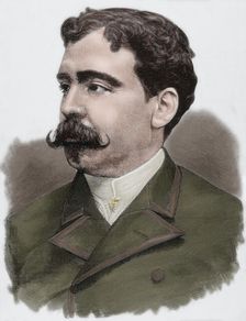 Enrique Kubly Arteaga (1855-1904), Uruguayan writer, politician and philosopher, 1885. Creator: Capuz
