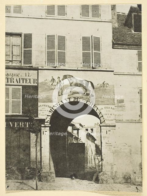 Enseigne d'un Marchand de Chevaux, 1842/50, printed 1965. Creator: Hippolyte Bayard.