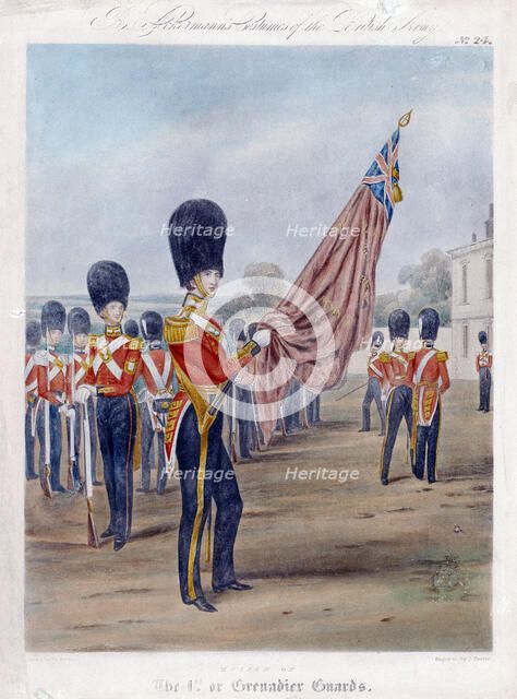 Ensign of the Grenadier Guards, 1844. Artist: Unknown