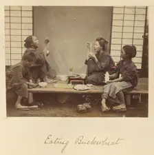 Eating Buckwheat, about 1873-1883. Creator: Shinichi Suzuki I