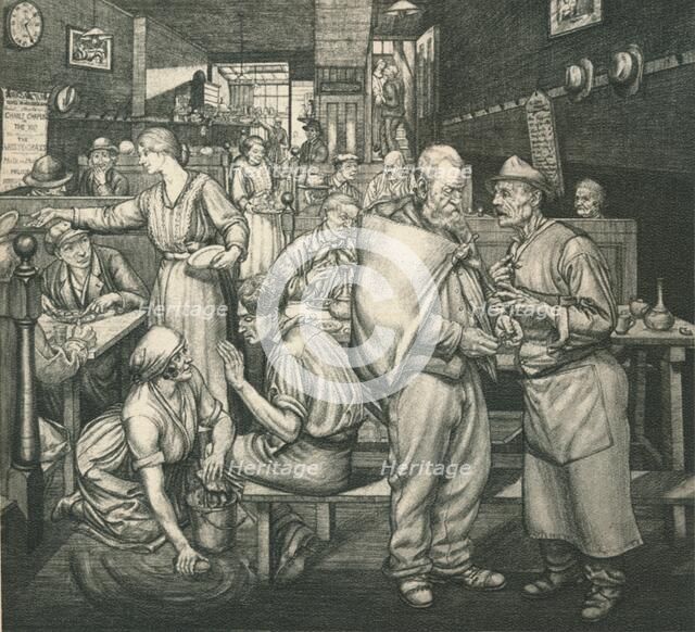 Eating-House, Chelsea, c1911-1924, (1924). Artist: Job Nixon