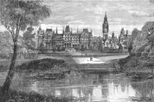 Eaton Hall, Cheshire - View of the Hall and the Lake 1886. Creator: Unknown