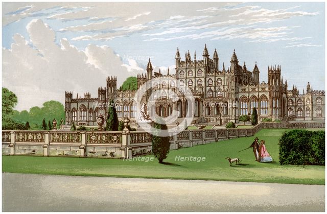 Eaton Hall, Cheshire, home of the Duke of Westminster, c1880. Artist: Unknown