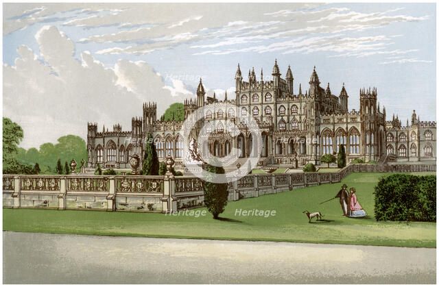 Eaton Hall, Cheshire, home of the Duke of Westminster, c1880. Artist: Unknown