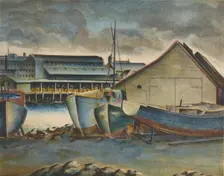 Eaton's Landing, ca.1935 - 1943. Creator: Samuel L Margolies
