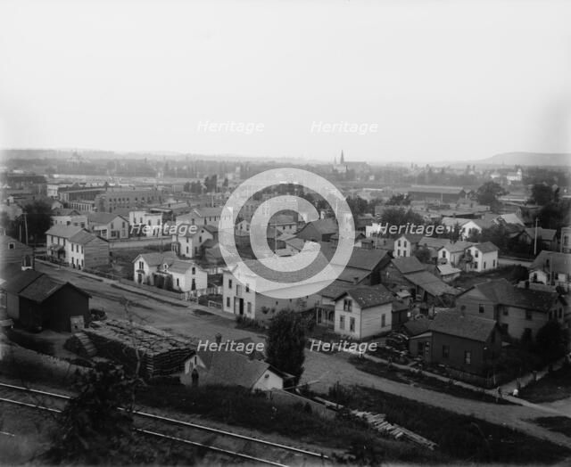 Eau Claire, general view of city, between 1880 and 1899. Creator: Unknown.