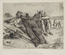 Eaux-Fortes Modernes. Plate 197. Arabes d'Oran (Arabs of Oran), 1833. Creator: Eugene Delacroix