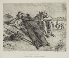 Eaux-Fortes Modernes. Plate 197. Arabes d'Oran (Arabs of Oran), 1833. Creator: Eugene Delacroix