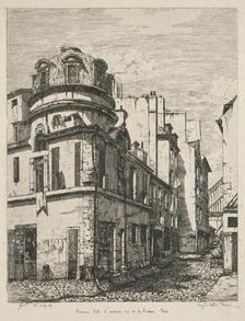 Eaux-Fortes sur le Vieux Paris: Ancienne école de médecine rue de la Bûcherie..., 1865. Creator: Gabrielle-Marie Niel (French, 1840-1894); Published by Cadart, Printed by Auguste Delatre