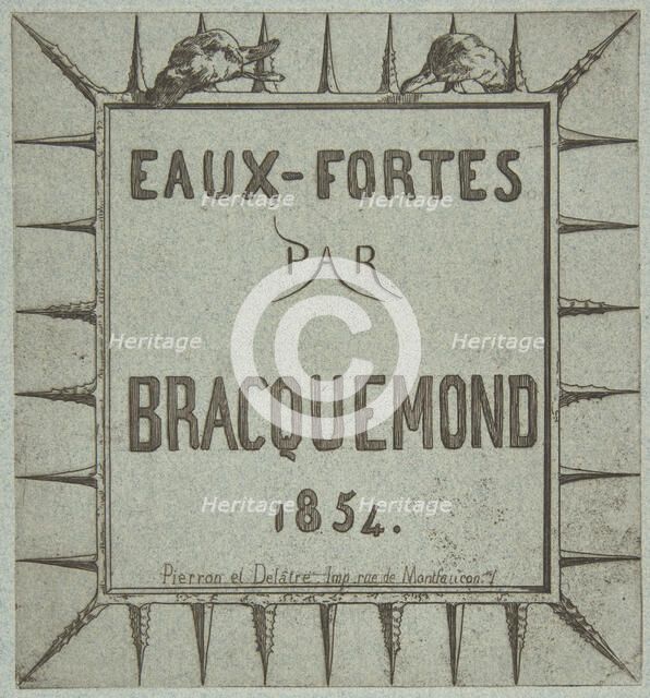 Eaux-fortes par Bracquemond, 1854. Creator: Pierron et Delâtre.