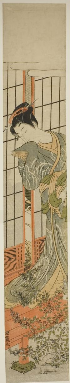 Eavesdropping, c. 1773. Creator: Isoda Koryusai