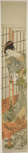 Eavesdropping, c. 1773. Creator: Isoda Koryusai.