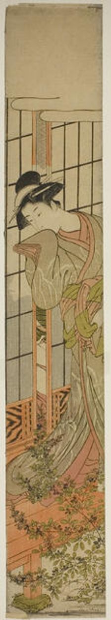 Eavesdropping, c. 1780. Creator: Isoda Koryusai