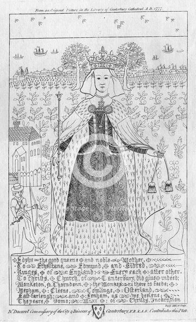 Eadgifu, Queen of England, (1777). Artist: Bayby
