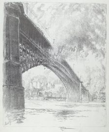 Eads Bridge, St. Louis, 1919. Creator: Joseph Pennell