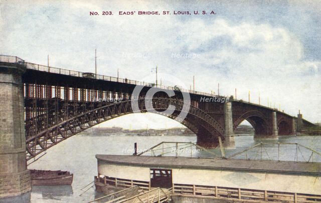 Eads Bridge, St Louis, Missouri, USA, 1906. Artist: Unknown