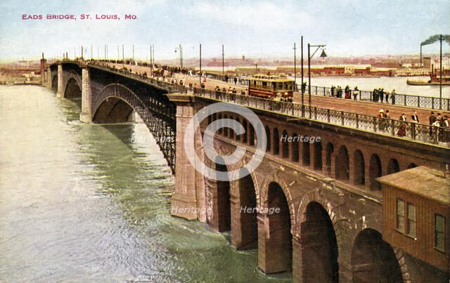 Eads Bridge, St Louis, Missouri, USA, 1910. Artist: Unknown