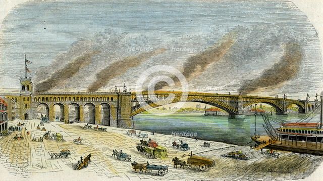 Eads Bridge, St Louis, Missouri, USA, c1874. Artist: Unknown