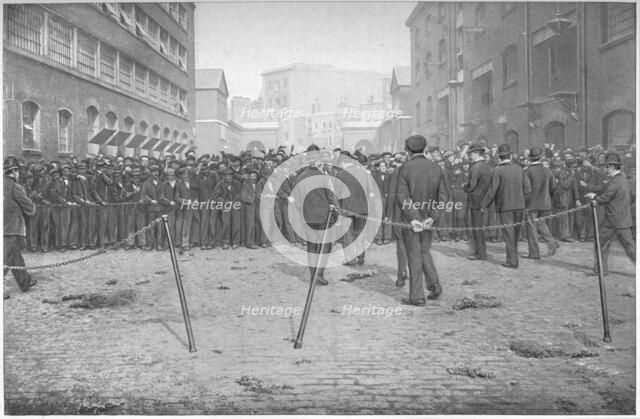 Eager for work, London, c1900 (1901). Artist: Unknown.