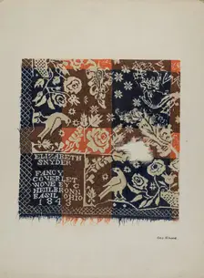 Eagle Coverlet, c. 1938. Creator: George E. Rhone
