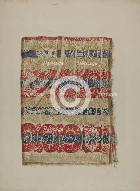 Eagle Coverlet, c. 1938. Creator: Eva Wilson.