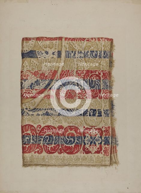 Eagle Coverlet, c. 1938. Creator: Eva Wilson.