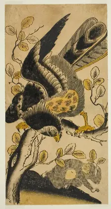 Eagle and Monkey, c. 1725. Creator: Nishimura Shigenaga