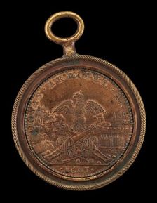 Eagle Astride Two Cannons (The Artillery) [reverse], 1601. Creator: Philippe Danfrie