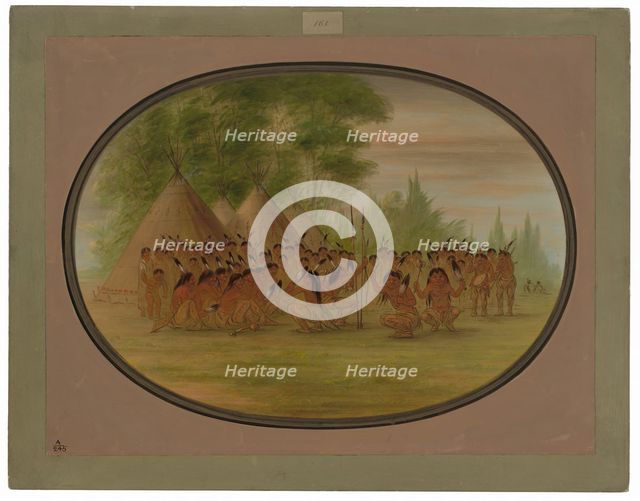 Eagle Dance - Choctaw, 1861/1869. Creator: George Catlin.