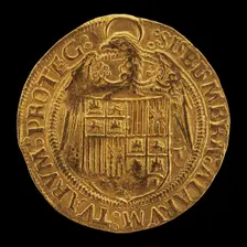Eagle Displaying Crowned Shield of Aragon and Castile [reverse], 16th century. Creator: Unknown